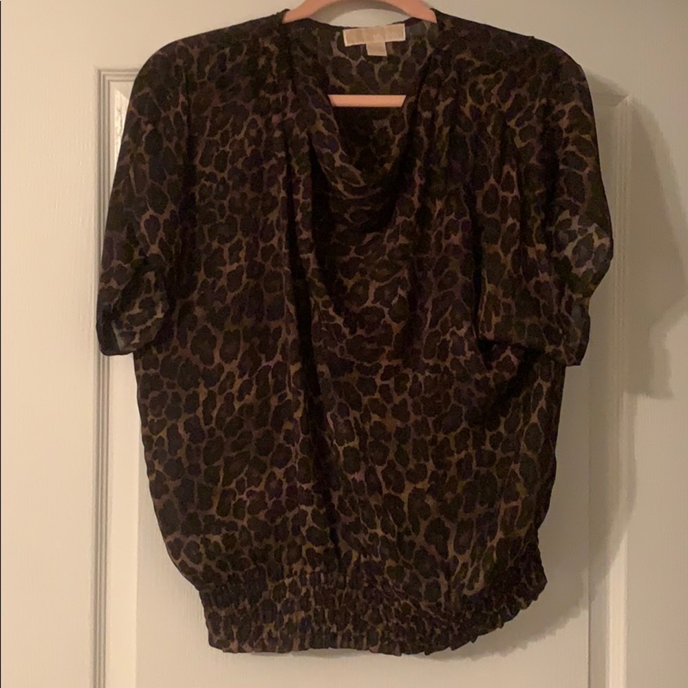 Leopard flowy shirt